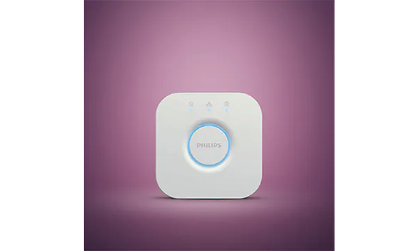 Philips Hue -ohjauspaneeli sinisellä valolla