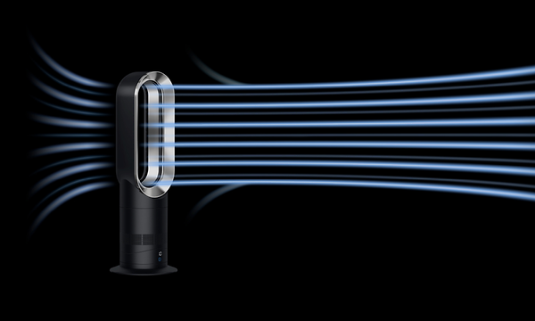 Kuvituskuva Dyson Hot+cool Jet Focus -lämpöpuhaltimen Air Multiplier™-teknologiasta