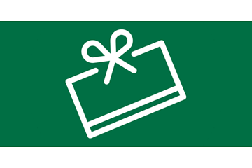 Lahjakortti-logo vihreällä taustalla