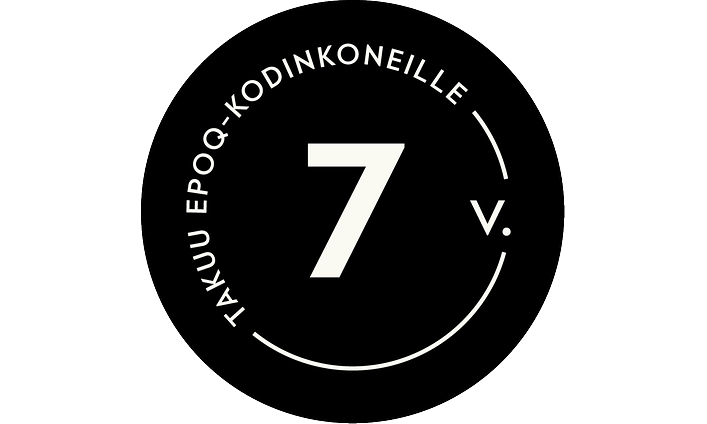 Epoq takuu - 7 vuoden takuu Epoq-kodinkoneille -logo