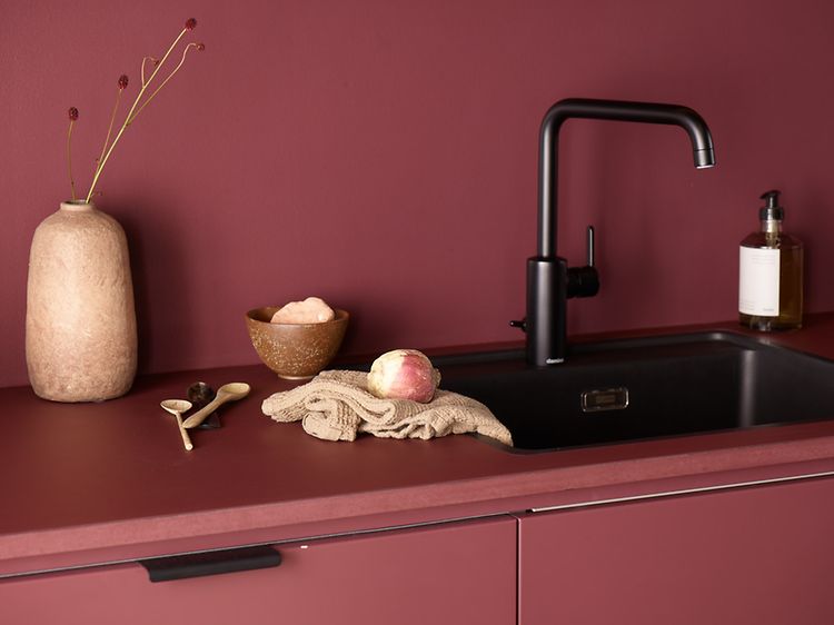 EPOQ - keittiö - Linoleumi-työtaso - burgundy