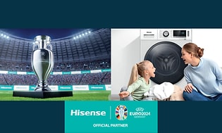 Osta valikoituja Hisense-tuotteita ja saat cashback-hyvitystä sekä osallistut UEFA EURO2024 -lippuarvontaan