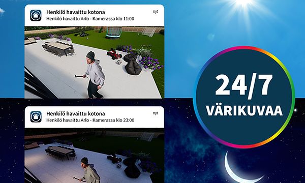 Arlo-valvontakamera - 24/7 väripimeänäkö