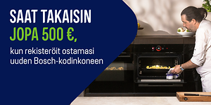 Bosch-kodinkoneet ja cashback-hyvitys
