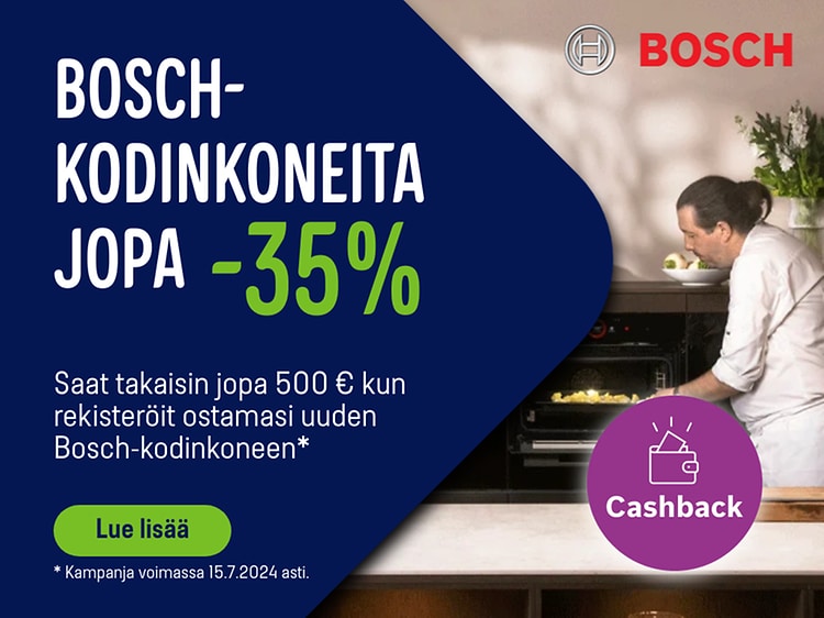 Bosch kodinkoneita -35% ja cashback (2)