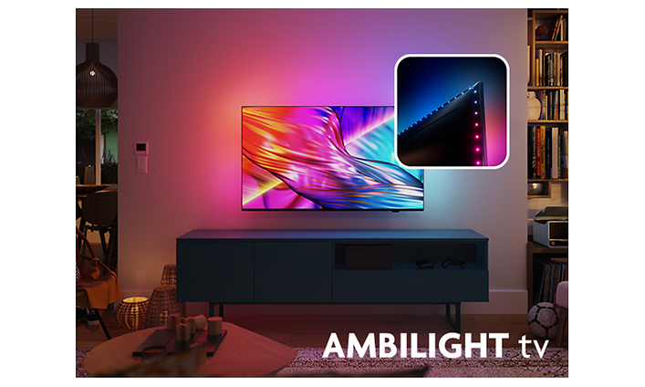 Philips TV - 4K Ambilight TV Philips-televisiossa kuvitettuna