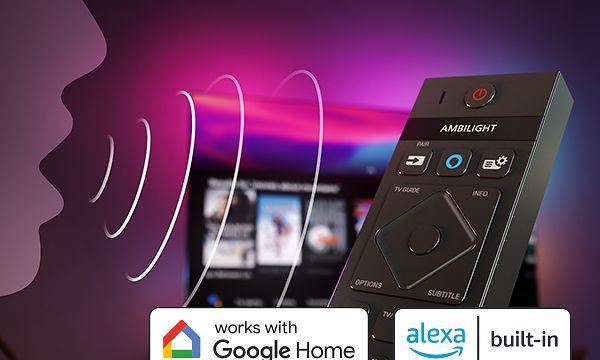 Sisäänrakennettu Alexa ja Google Assistant –yhteensopivuus Philips-televisiossa