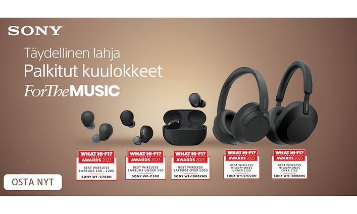 Sony-kuulokkeet tarjoavat erinomaisen äänenlaadun