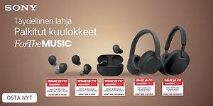 Sony-kuulokkeet tarjoavat erinomaisen äänenlaadun