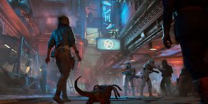 Star Wars Outlaws – kuvakaappaus päähenkilöstä kulkemassa planeetan pinnalla