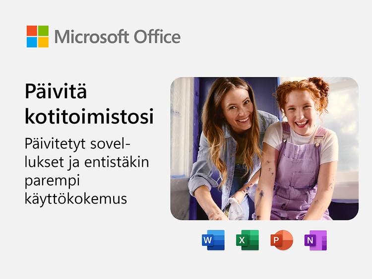 Microsoft Office 2024 Home -banneri ja teksti ´Päivitä kotitoimistosi´