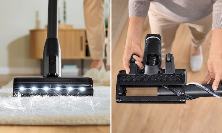 Bosch Unlimited 10 -varsi-imuri ja irrotettava harjarulla ja vähemmän hiusnukkaa