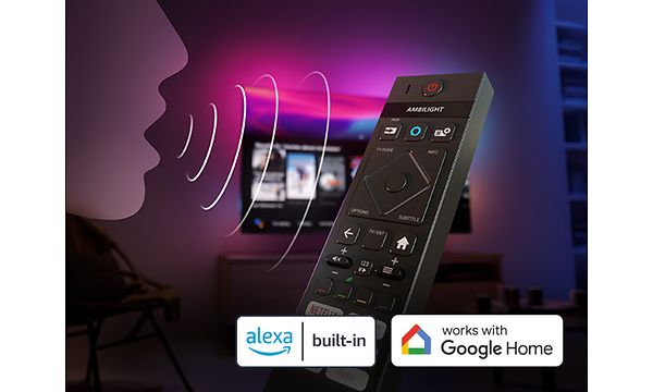 Philips TV - Ääniavustaja - Sisäänrakennettu Alexa ja Google Assistant –yhteensopivuus 