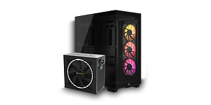 AMD 9000 -sarjan yhteensopivat virtalähteet ja kotelot