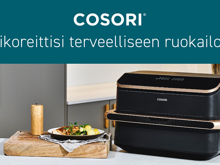 Cosori Airfryer-kiertoilmakypsentimet - yläbanneri