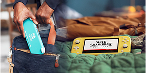 nintendo switch lite matkalaukuissa