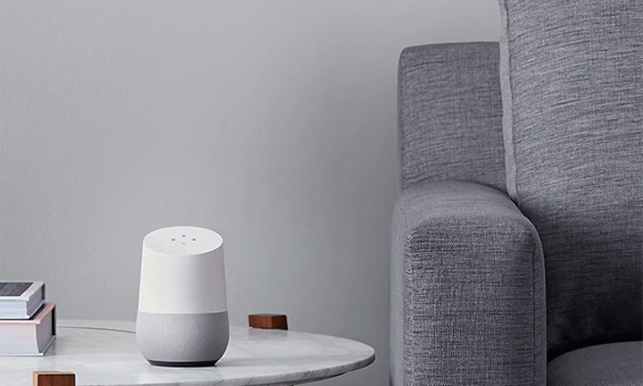 Google home placed in the living room
