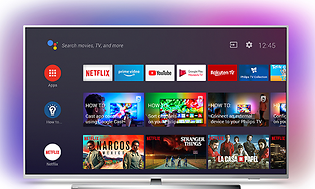 Älytelevision valikkoruutu, pinkki tausta