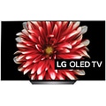OLED-TV, jossa kirkkaanvärinen kukkakuva