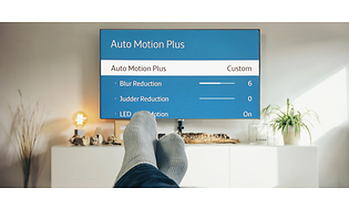 auto motion plus -kuva TV:n näytöllä
