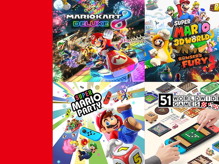Banneri jossa Nintendo Switch-pelejä